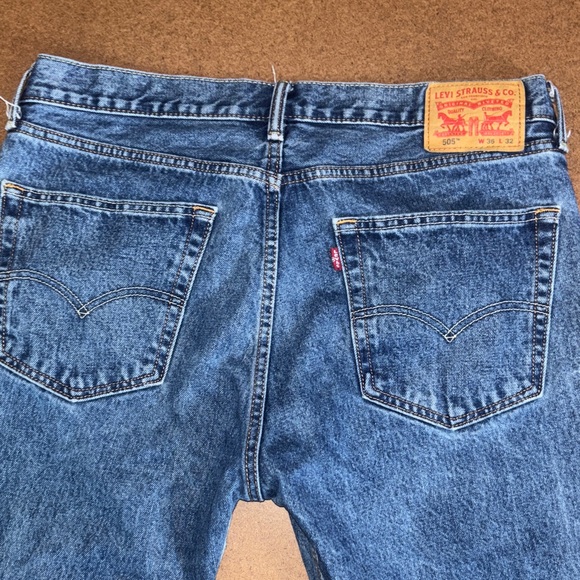 Levi's Other - Levi's 505 Men's 36x32 Relaxed Back Pocket Jeans - Blue Denim